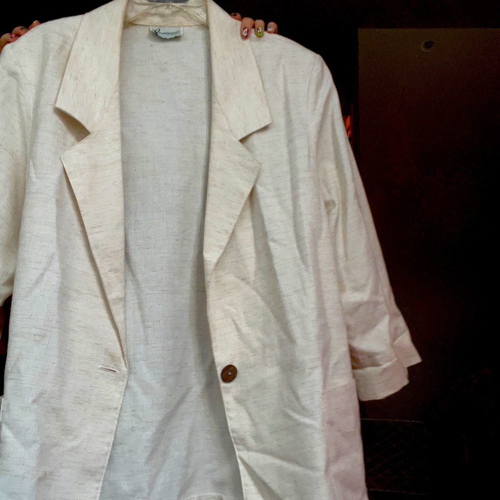 Joanna Oversized Cream Blazer